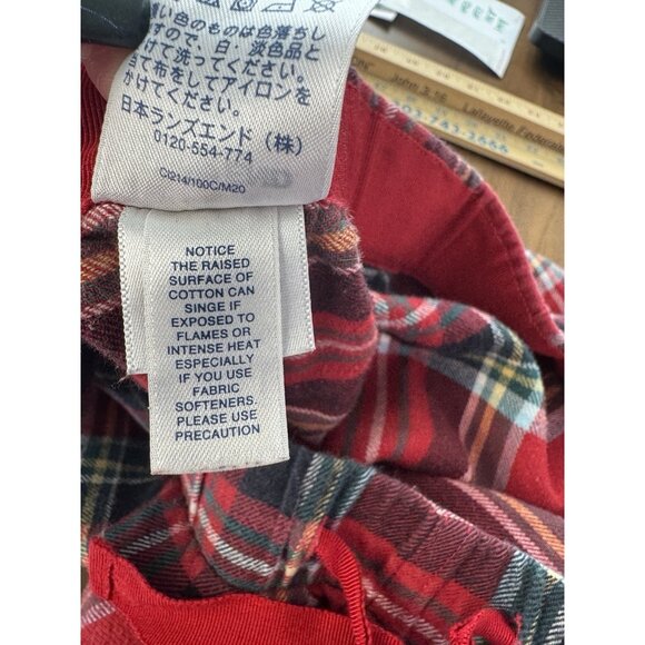 Lands End Women 1X Red Plaid Flannel Pajama Pants Classic Cozy Christmas Holiday - Picture 7 of 9